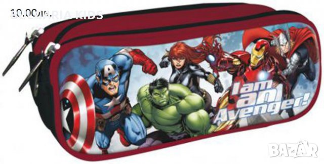 Несесер АVENGERS с 3 ципа., снимка 1