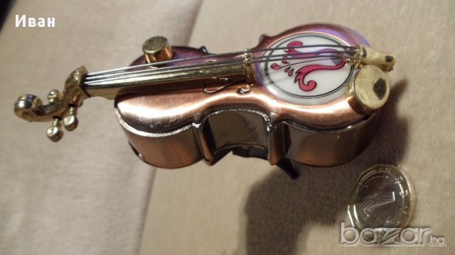 Виола цигулка запалка, снимка 2 - Антикварни и старинни предмети - 17424363