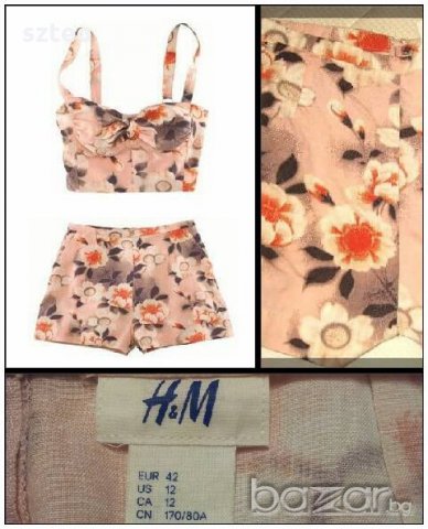 H&M Дамски къси панталонки,размер 42,цена 6 лв, снимка 1 - Къси панталони и бермуди - 18927032