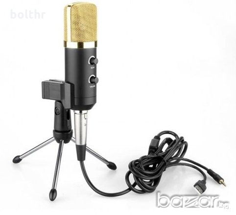 Професионален кондензаторен микрофон за студио и стрийминг F100, снимка 3 - Микрофони - 20520444