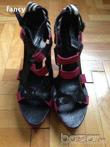Сандали от естествена кожа на висок ток, снимка 5 - Дамски обувки на ток - 11076529