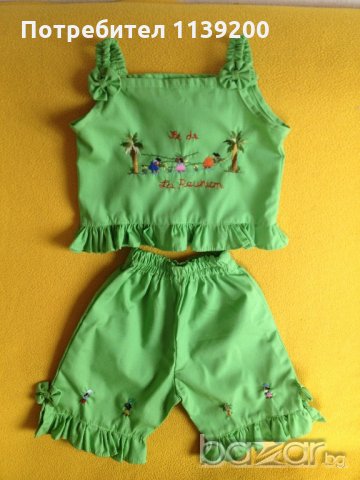 1 год нов летен костюм топ и панталон Мадагаскар, снимка 1 - Комплекти за бебе - 20866876