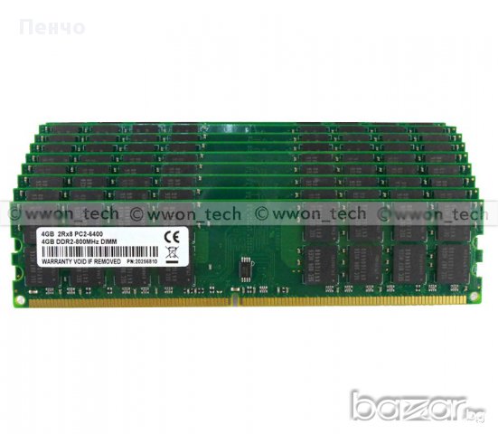Kingston 8GB 2X4GB RAM РАМ ПАМЕТ за АМД  PC2-6400 DDR2-800MHZ 240pin  Memory AMD, снимка 1 - RAM памет - 12483436