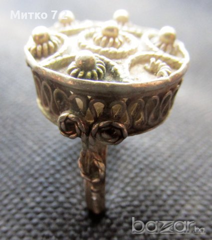 Старинен сребърен пръстен - 1, снимка 5 - Пръстени - 17225508