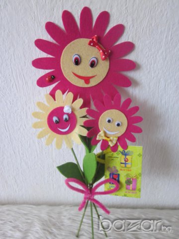 Цветя с поставка от филц, снимка 11 - Други - 7881062