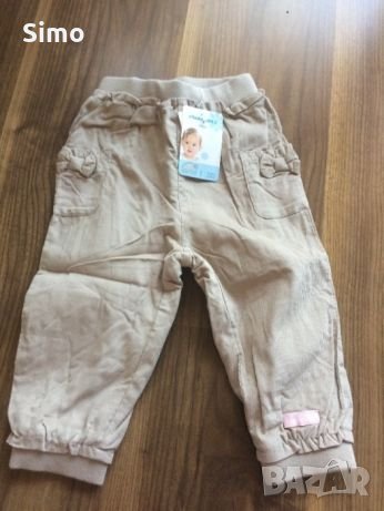 Бебешки панталонки - подплатени джинсови - Bornino 74/80 , снимка 1 - Панталони и долнища за бебе - 23673874