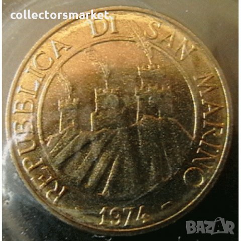 20 лири 1974, Сан Марино, снимка 2 - Нумизматика и бонистика - 24318678
