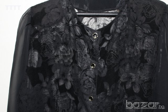 официална блуза с тюл ръкав