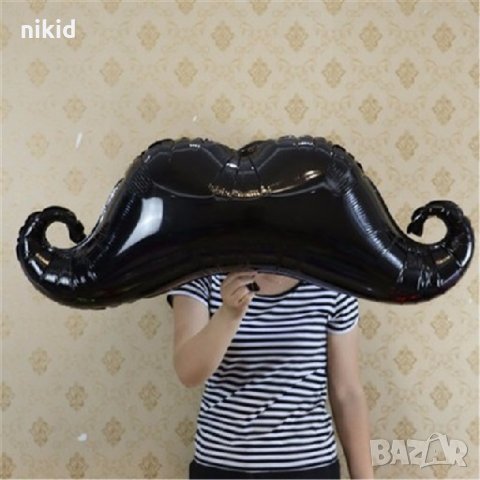 Голям Мустак Мустаци Мустачки  фолио фолиев балон хелий и въздух