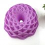 3D геометрична ромбове голяма силиконова форма тава за направа печене кекс торта желиран сладкиш, снимка 1 - Форми - 21205385