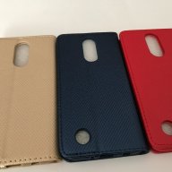 LG K4 2017,LG K8 2017 червен,син,златен калъф тип тефтер, снимка 1 - Калъфи, кейсове - 18331381