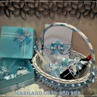 Комплект за кръщене в светло синьо с кръстче, снимка 1 - Подаръци за кръщене - 17309980