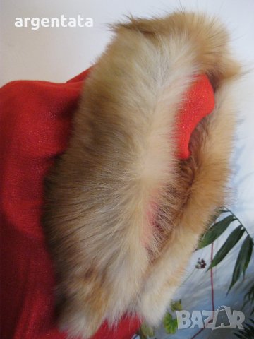 НОВА яка, лента естествен косъм, от ЛИСИЦА с велкро -2, снимка 2 - Палта, манта - 23460448