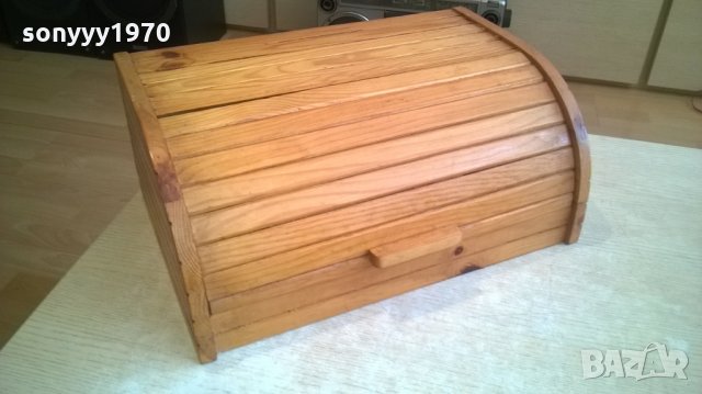 дървена кутия за хляб-лакирана-40х26х17см, снимка 3 - Други - 24849947