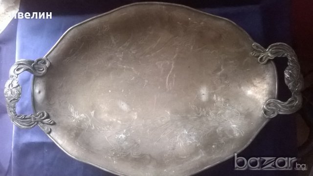 посребрена бронзова фруктиера арт деко, снимка 3 - Антикварни и старинни предмети - 20249941