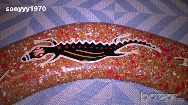 Throuwing boomerang hand crafted in australia-35/5см-внос швеицария, снимка 6 - Антикварни и старинни предмети - 15649362