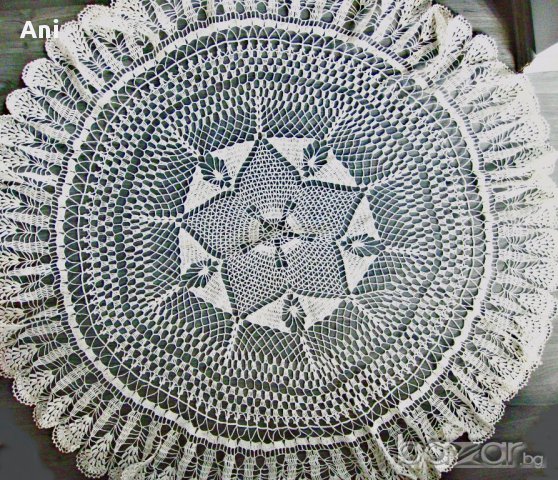 Нова ръчно плетена покривка за маса , снимка 9 - Декорация за дома - 15753559