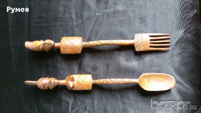 Дървени прибори Африкански 