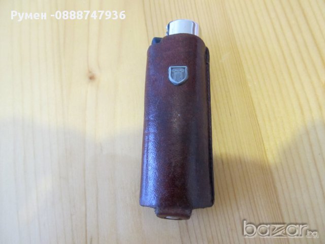 запалка, колекционерска запалка CLIPPER, калъфче, естествена кожа