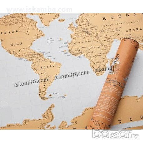 Скреч карта на света - код 1078, снимка 8 - Други - 13596212