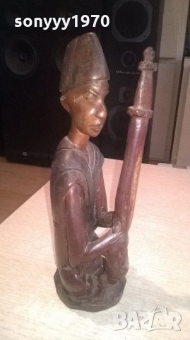 масивна дървена фигура-тиково дърво-внос швеицария, снимка 8 - Колекции - 22007155