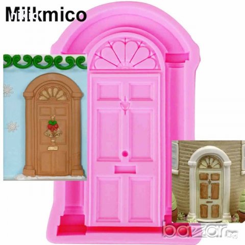 Входна заоблена врата силиконов молд форма декорация украса фондан торта мъфини и др