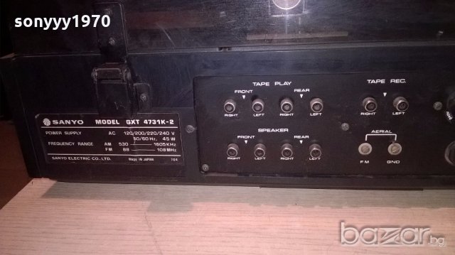 sanyo gxt 4731k-2 made in japan-внос англия, снимка 12 - Ресийвъри, усилватели, смесителни пултове - 18196551