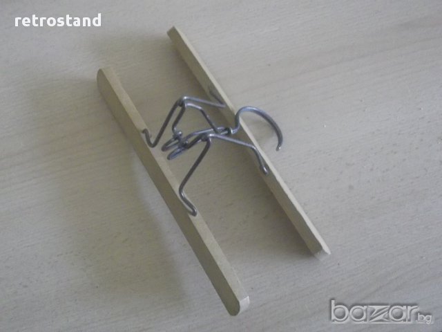 № 1873  стара дървена закачалка , снимка 2 - Други ценни предмети - 10383620