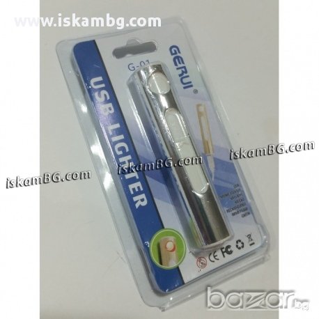 USB запалка без пламък + фенерче - код gerui, снимка 2 - Други - 13585268