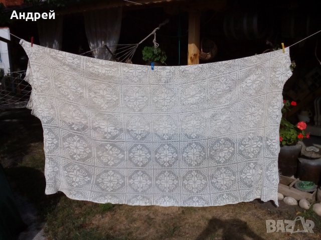 Стара плетена покривка за легло #2, снимка 1 - Антикварни и старинни предмети - 22947710