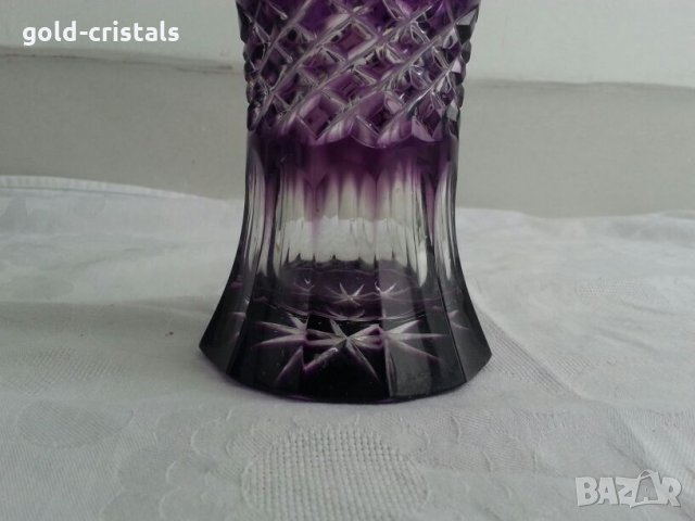 Кристална ваза цветен кристал, снимка 5 - Антикварни и старинни предмети - 23822279