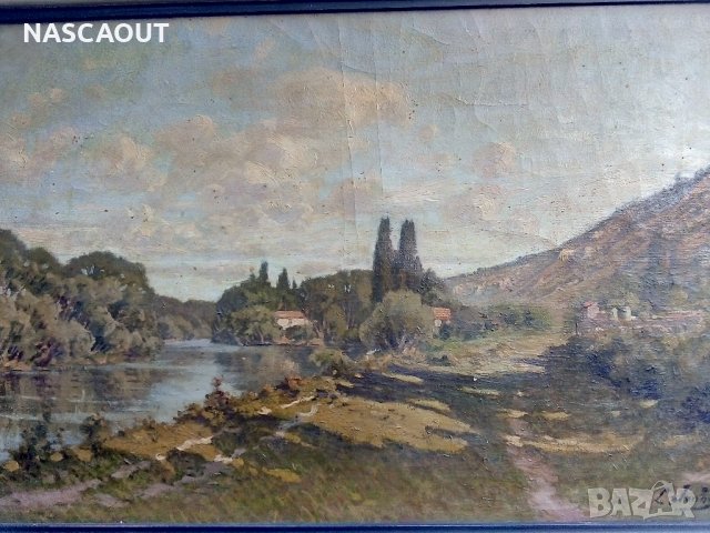 Стара маслена картина, снимка 2 - Антикварни и старинни предмети - 24906565