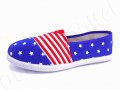 Дамски Цветни Олекотени Еспадрили American Flag Blue 9,99лв., снимка 1 - Дамски ежедневни обувки - 11178640