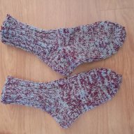 Нови топли вълнени чорапи плетени от истинска домашна вълна, подходящи за туризъм , снимка 4 - Спортна екипировка - 13480251