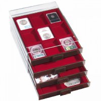  Алуминиев куфар CARGO MB10 за табли с монети Leuchtturm, снимка 5 - Нумизматика и бонистика - 25135659