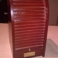dimple-дървена кутия с ролетно отваряне-внос швеицария, снимка 2 - Антикварни и старинни предмети - 19089363