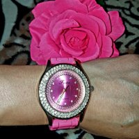 Fioter, розов часовник с камъни, снимка 2 - Дамски - 25239233