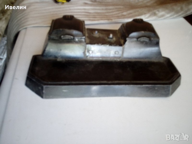 стара метална мастилница, снимка 1