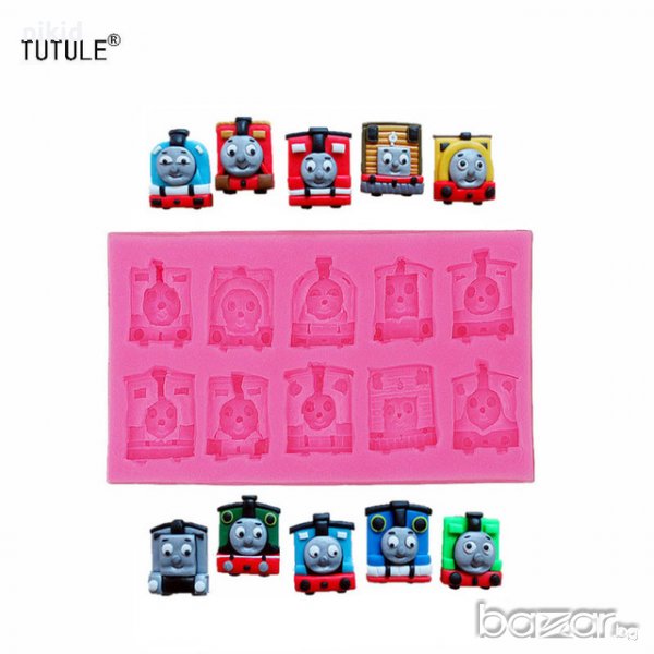 Thomas Томас влакчето голям различни силиконов молд форма украса торта фондан мъфини, снимка 1