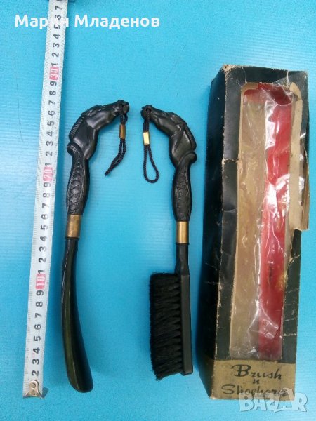 Стар комплект обувалка и четка за дрехи, снимка 1