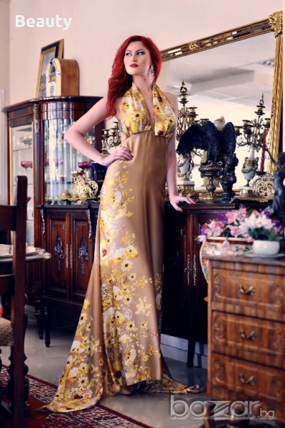  Бална ,Шаферска -рокля на цветя , снимка 1