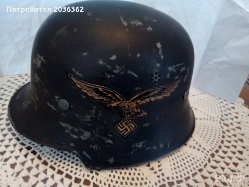 Стара германска военна каска луфтвафе ,ВСВ., снимка 1