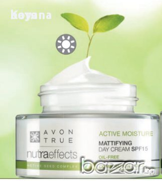 матиращ и хидратиращ дневен крем avon true nutra effects SPF 15, снимка 1