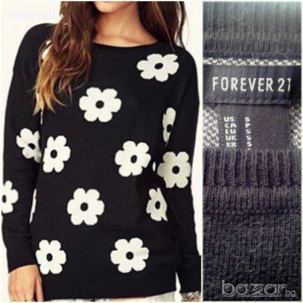 Forever 21 - черен пуловер, снимка 1