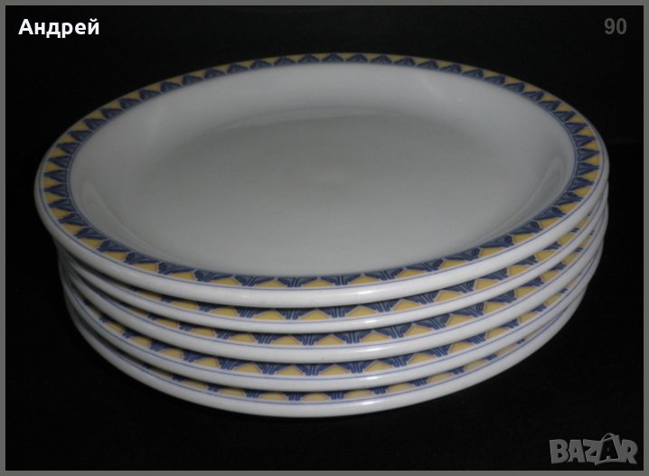 Комплект порцеланови десертни/подложни  чинии, снимка 1