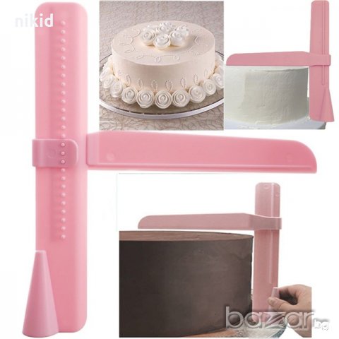 Регулируем пластмасов уред височина инструмент за заглаждане заглаждащ полиране крем фондан