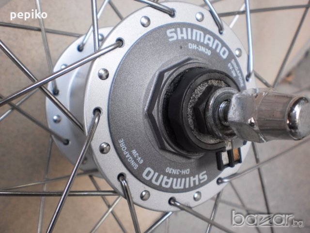 Продавам колела внос от Германия двойностенна усилена капла с динамо главина 26 цола SHIMANO DH-3N30, снимка 8 - Части за велосипеди - 19240251