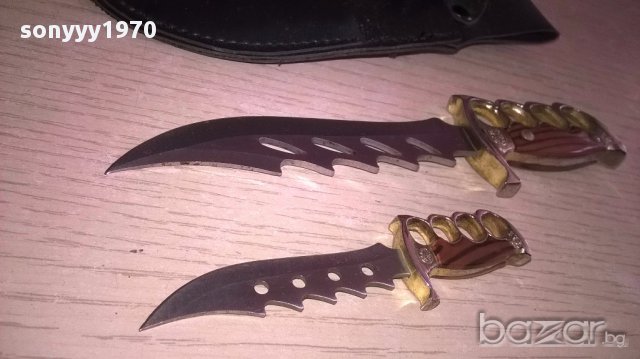 немски ножове в кания 17см с канията-внос швеицария, снимка 7 - Антикварни и старинни предмети - 18040006