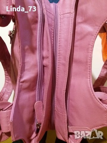 Дам.чанта-/изк.кожа/-"Mick Gwend"-Paris-перлено-розова. Закупена от Италия., снимка 5 - Чанти - 22422505