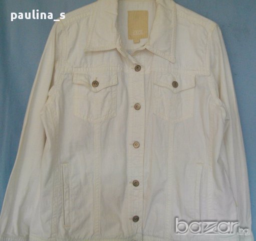 Бяло дънково яке "Cecil"® / голям размер , снимка 2 - Якета - 14316437